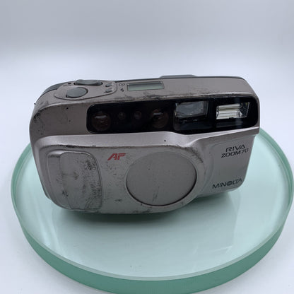 Minolta RIVA ZOOM 70 Date Point and Shoot Compact Camera and Case TESTED #8133