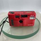 OLYMPUS AF-10 LIMITED EDITION RED QUARTZDATE 35mm FILM CAMERA TESTED  #4781