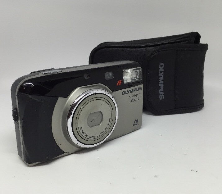 OLYMPUS NEWPIC ZOOM 90 QUARTZ DATE APS FILM CAMERA TESTED + CASE  #2880