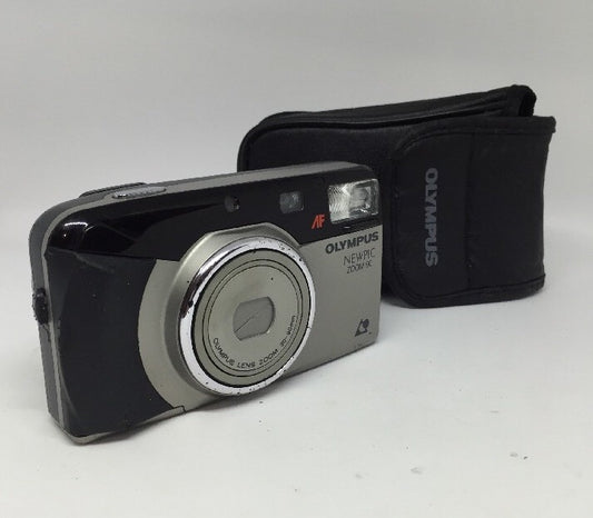 OLYMPUS NEWPIC ZOOM 90 QUARTZ DATE APS FILM CAMERA TESTED + CASE  #2880