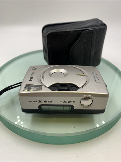 Vintage Canon IXUS M-1 APS Camera 23mm wide angle Panorama zoom Lens TESTED #4795
