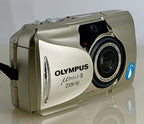 Olympus mju ii Zoom 80 35mm Ultra Compact Camera Beige All Weather  Working #832