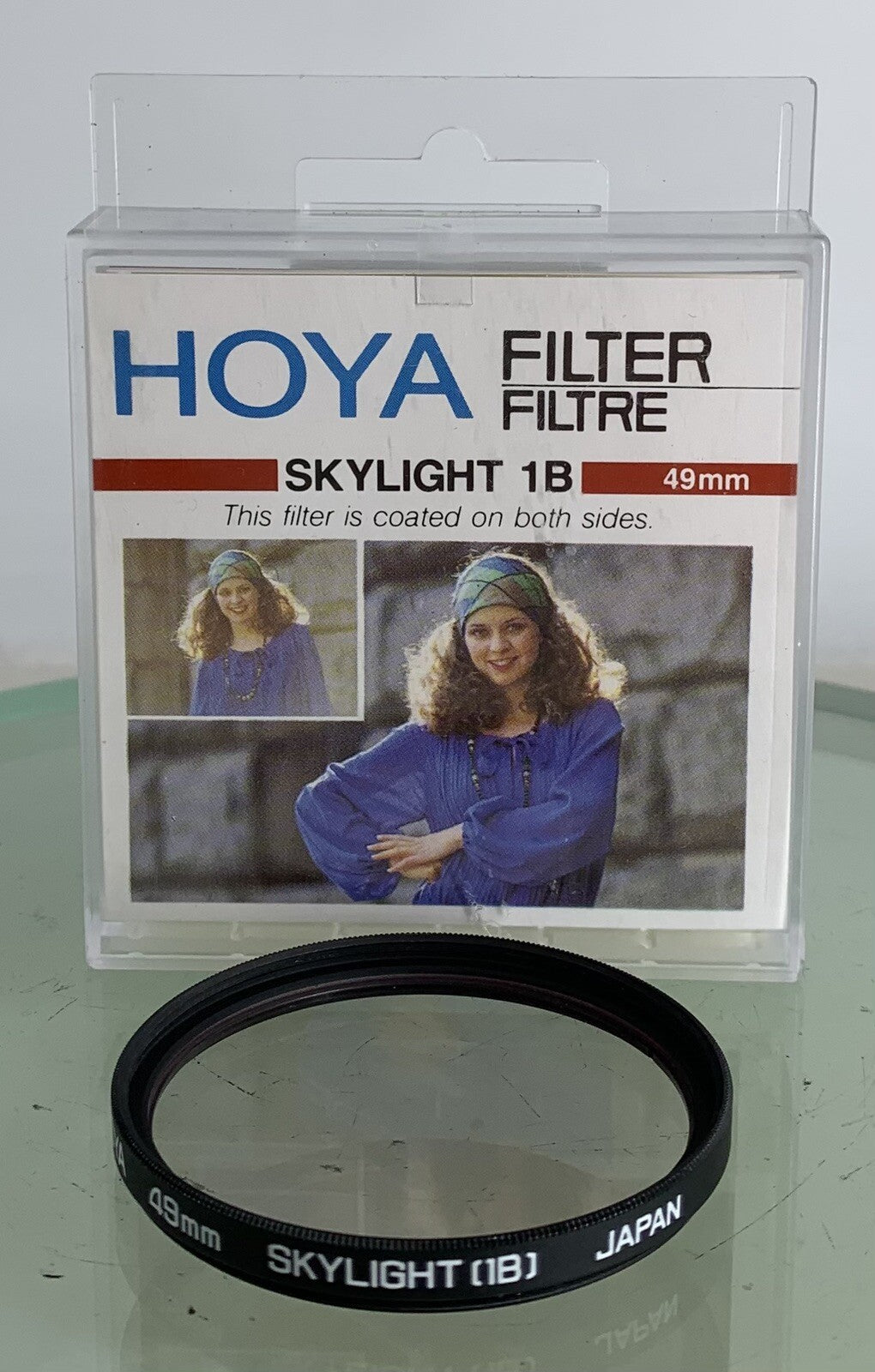 Hoya Skylight (1B) 49mm Filter For Camera Lens+Case+Clean+Good Condition-6160