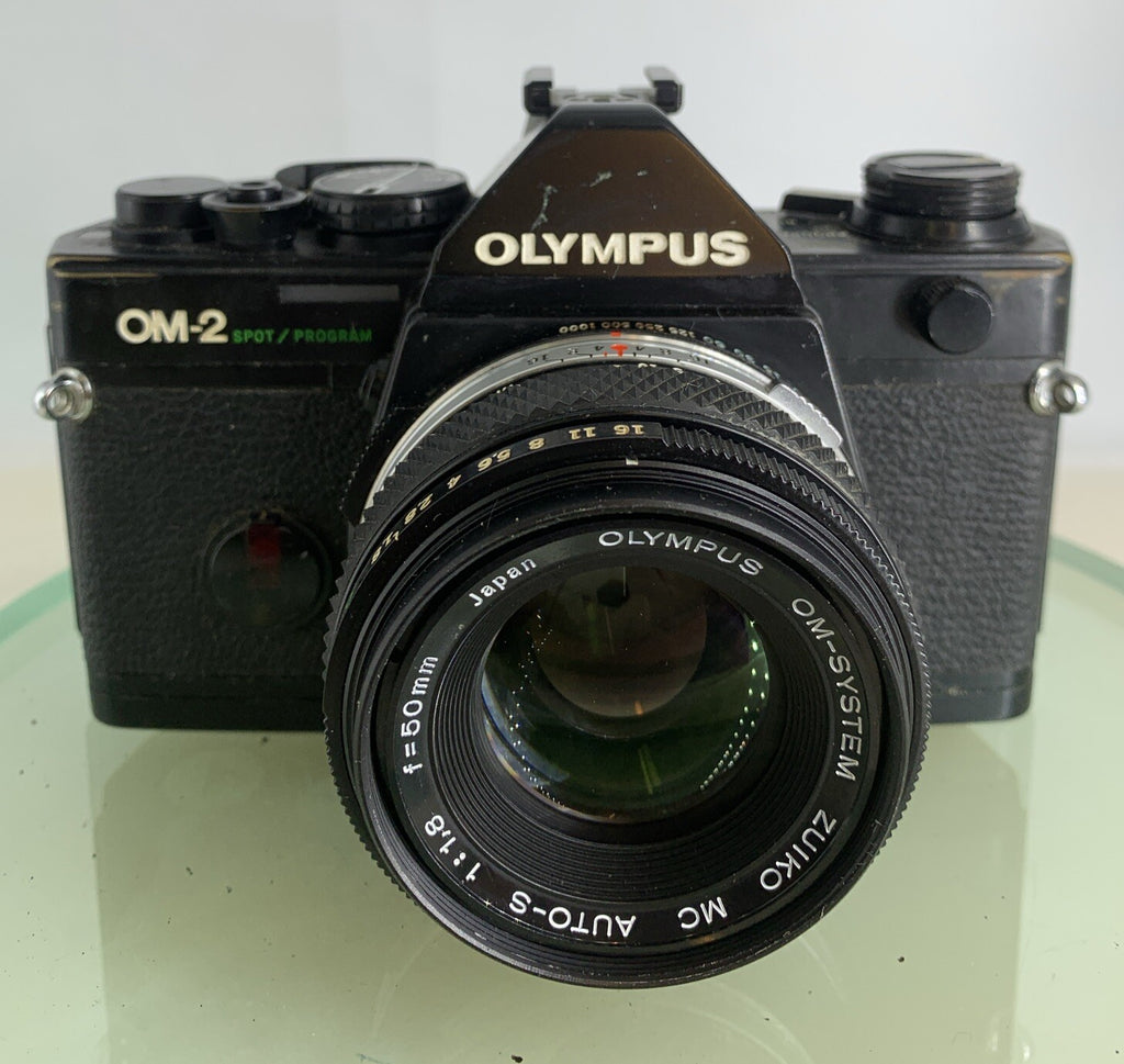 Olympus OM-2 Spot / Program SLR Camera + Olympus Zuiko  50mm f1.8 TESTED  #1951