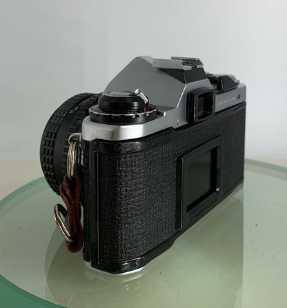 ASAHI PENTAX ME SLR COMPACT VINTAGE FILM CAMERA + 50MM 1.7 LENS TESTED #1834