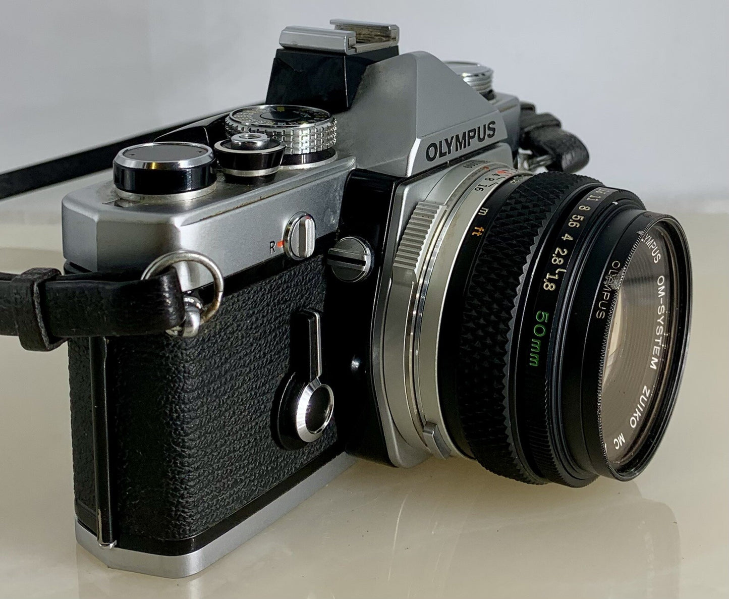 Olympus OM-1N MD 35mm Film SLR Manual Camera+Olympus 50/1.8 Zuiko Lens+Case #1192
