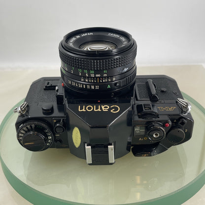 BEAUTIFUL Canon A-1 35mm SLR Camera Body+ FD 50mm f/1.8 FULLY WORKING #7416