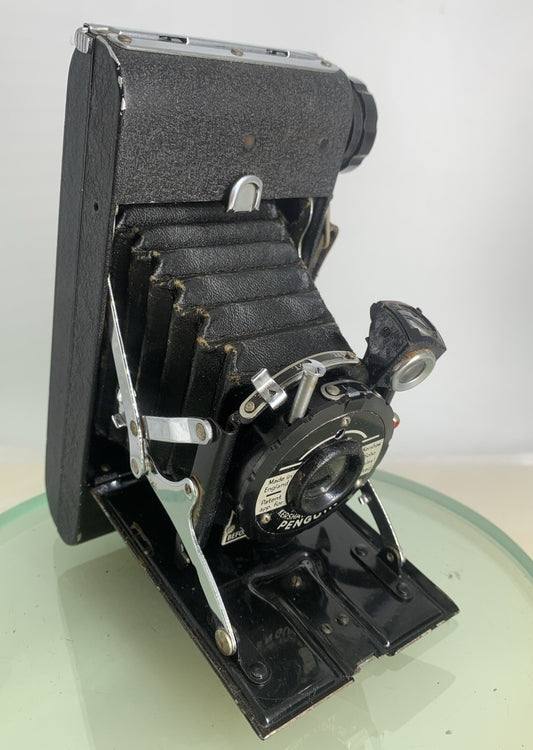 Kershaw Eight-20 Penguin Vintage 1940s Folding Film Camera BLACK TESTED - 8220
