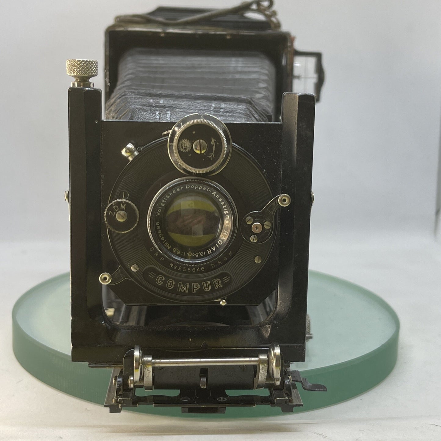 Antique Vintage Voigtlander Bergheil Folding Camera10x15 cm Double Extension 3713