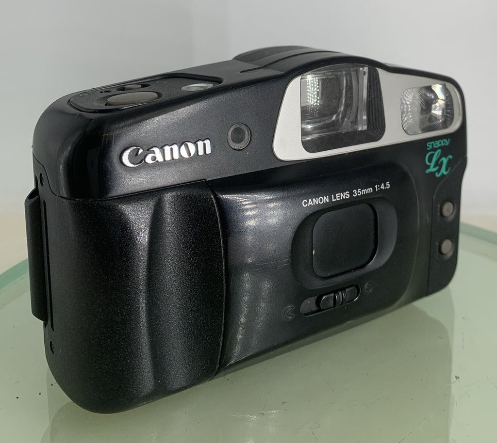 Canon Snappy LX ii 35mm Film Point and Shoot Camera BLACK CLEAN TESTED - 7200