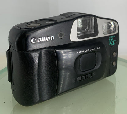 Canon Snappy LX ii 35mm Film Point and Shoot Camera BLACK CLEAN TESTED - 7200