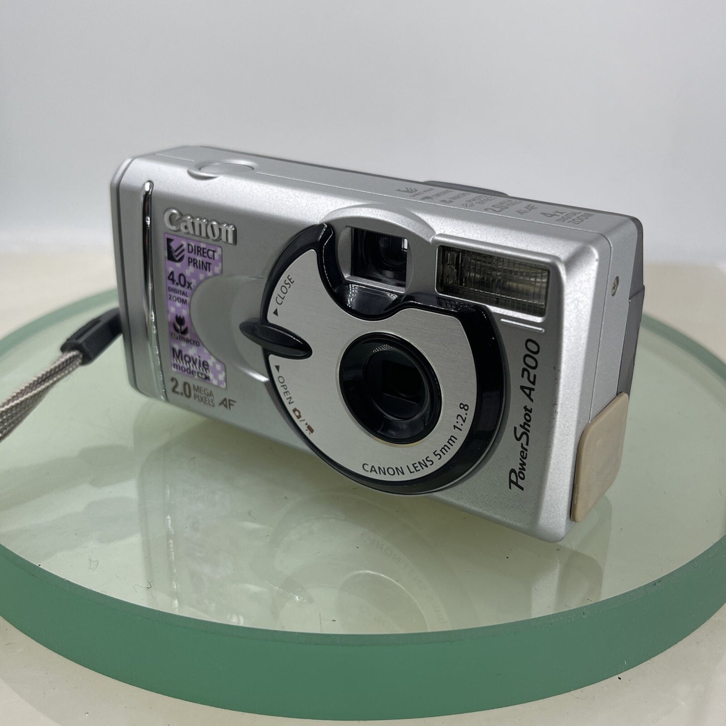 Vintage Canon PowerShot A200 2.0MP Digital Camera Tested + 2GB Memory Card #6702