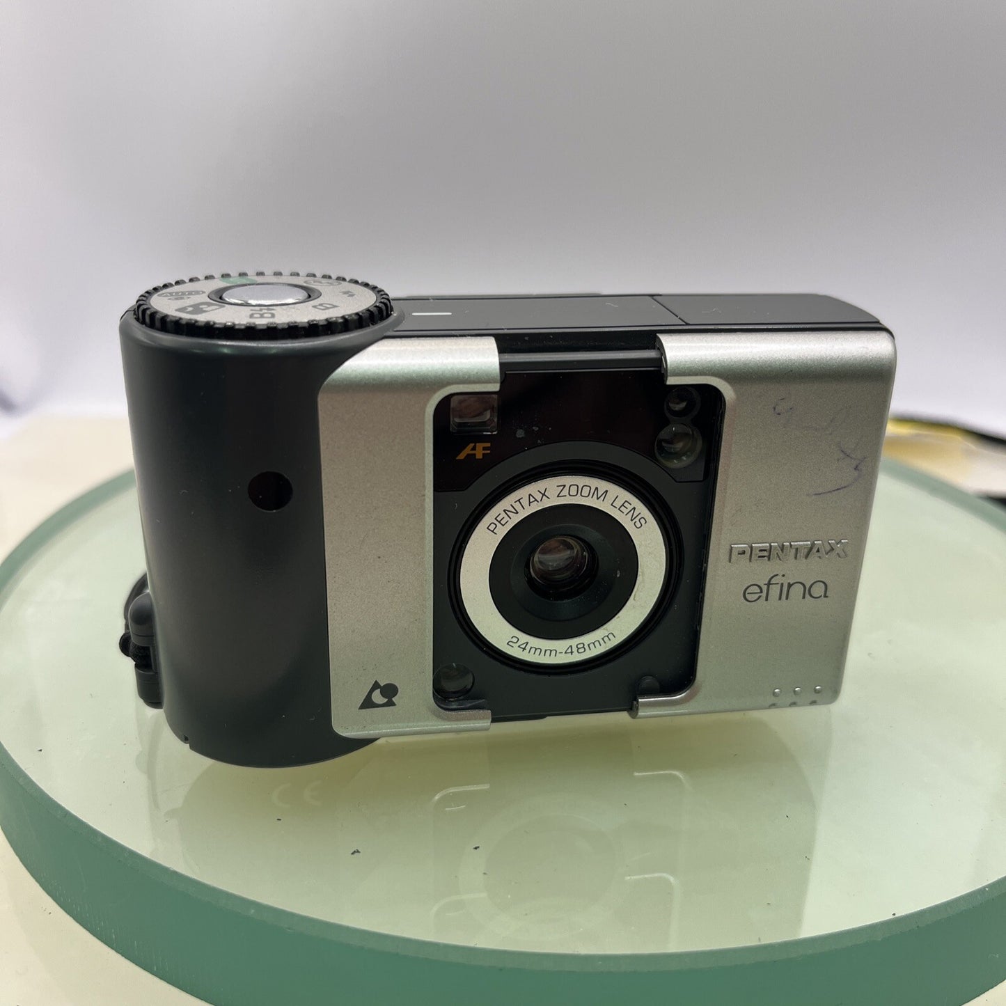 Pentax Efina PQI IX Vintage Retro APS Film Camera Silver TESTED #1671