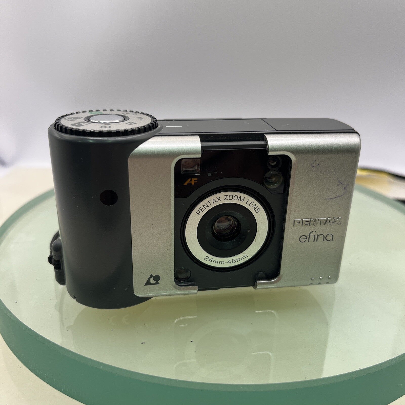 Pentax Efina PQI IX Vintage Retro APS Film Camera Silver TESTED #1671