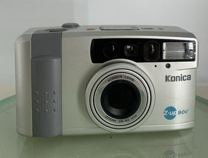 Konica Z UP 90e COMPACT VINTAGE POINT AND SHOOT FILM CAMERA SILVER TESTED - 6611