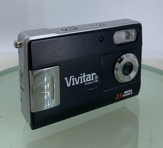 Vivitar Vivicam 3188 3.1MP COMPACT DIGITAL CAMERA BLACK NO CARD TESTED - 5770