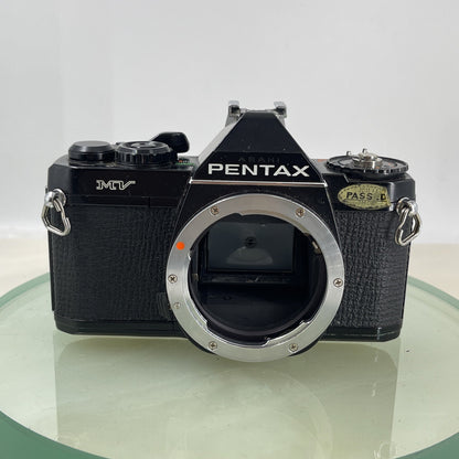 Pentax MV SLR FILM CAMERA + SMC Pentax-A 50mm F/1.7 Lens+CASE  WORKING TESTED6082