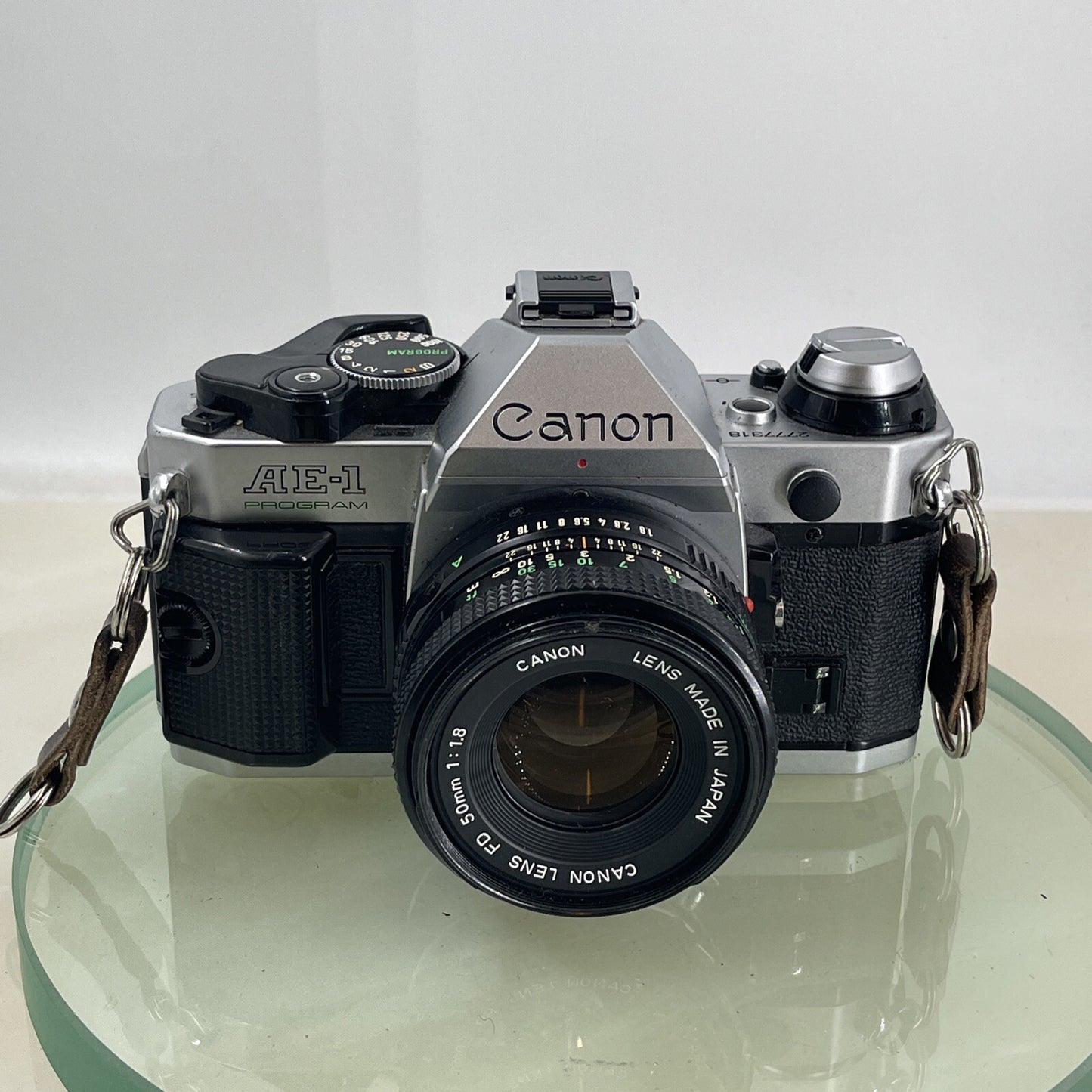 Canon AE-1 Program 35mm SLR Film Manual Camera + Canon 50mm F/1.8 FD Lens +# 4762