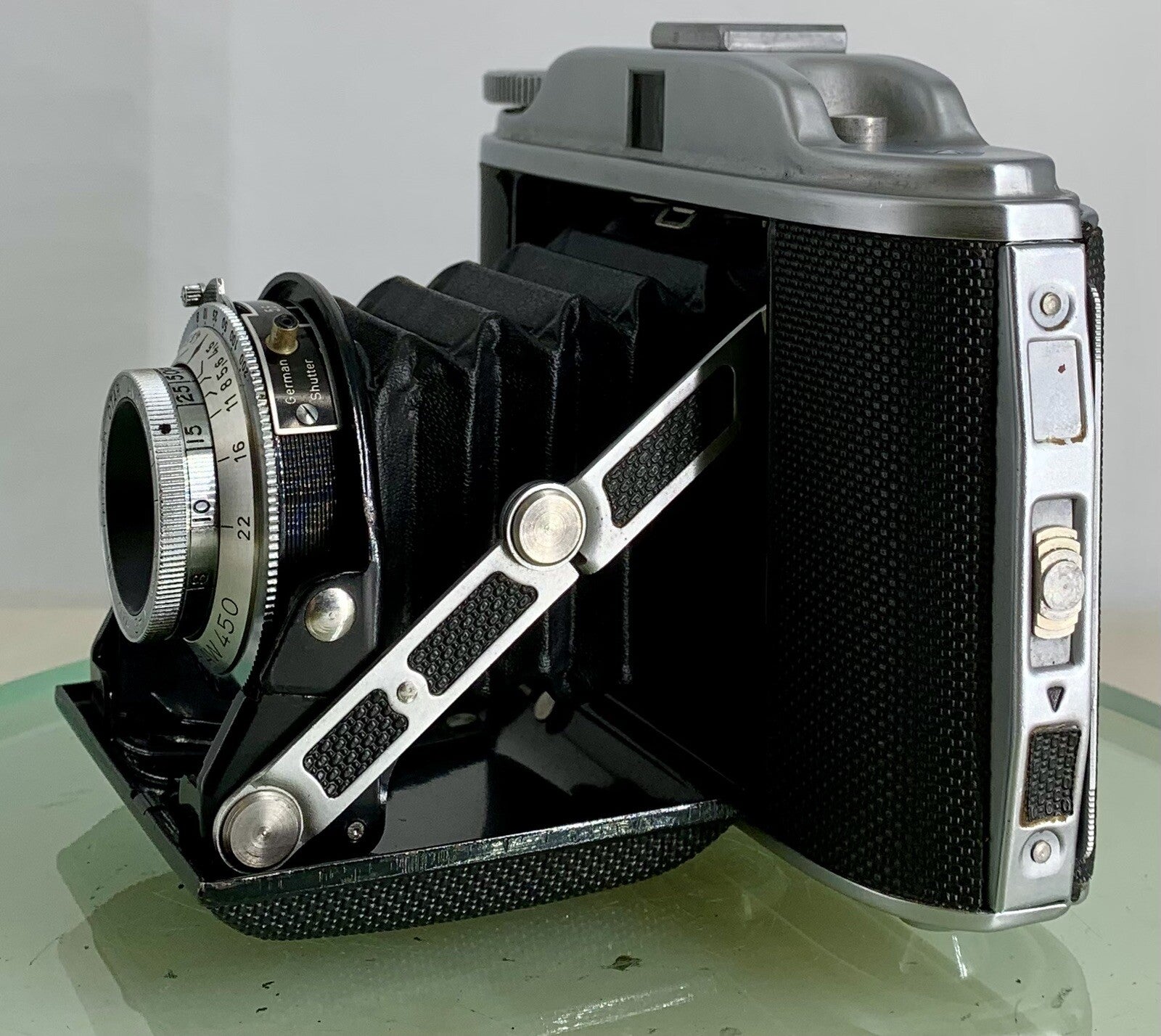 Vintage GB-Kershaw 450 6X6 Folding Camera+Otar Anastigmat f=80mm 1:4.5 Lens+Case6
