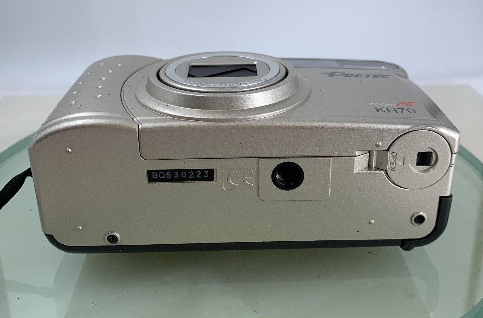 PRETEC KH70 ZOOM AF POINT AND SHOOT FILM CAMERA SILVER WITH COVER TESTED - 8338