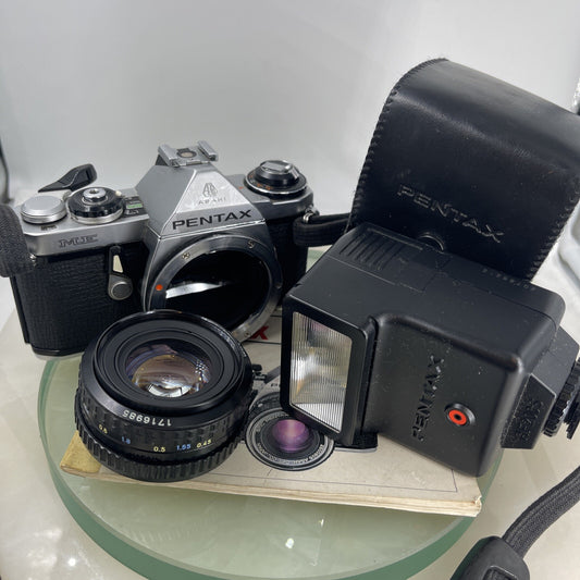 Vintage Asahi Pentax ME 35mm Film Camera w/ 50mm 1.7 SMC PENTAX-A Lens-Tested6070