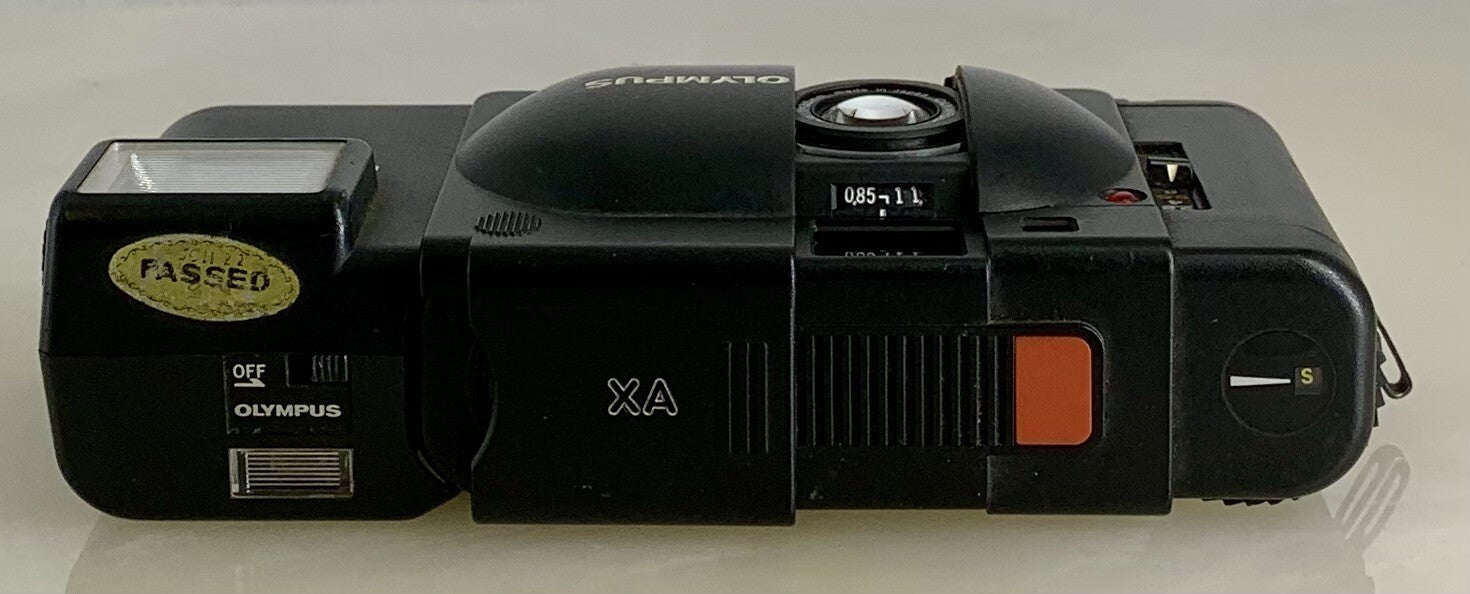 TESTED RARE Olympus XA 35mm Compact Rangefinder Film Camera A9MELECTRIC FLASH6