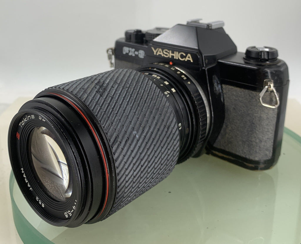 YASHICA FX-3 SUPER 2000 VINTAGE FILM CAMERA BLACK 70-210mm +BAG TESTED - 2092