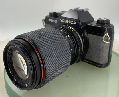 YASHICA FX-3 SUPER 2000 VINTAGE FILM CAMERA BLACK 70-210mm +BAG TESTED - 2092