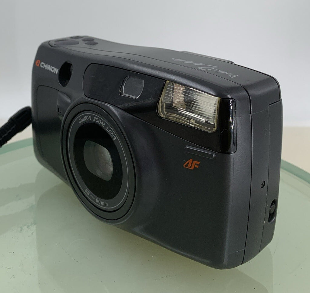 Chinon POCKET Zoom POINT AND SHOOT FILM CAMERA GREY WITH COVER TESTED - 8442