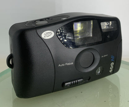Boots 400AF BLACK POINT AND SHOOT FILM CAMERA AUTOFOCUS NOBATTERY TESTED - 8060