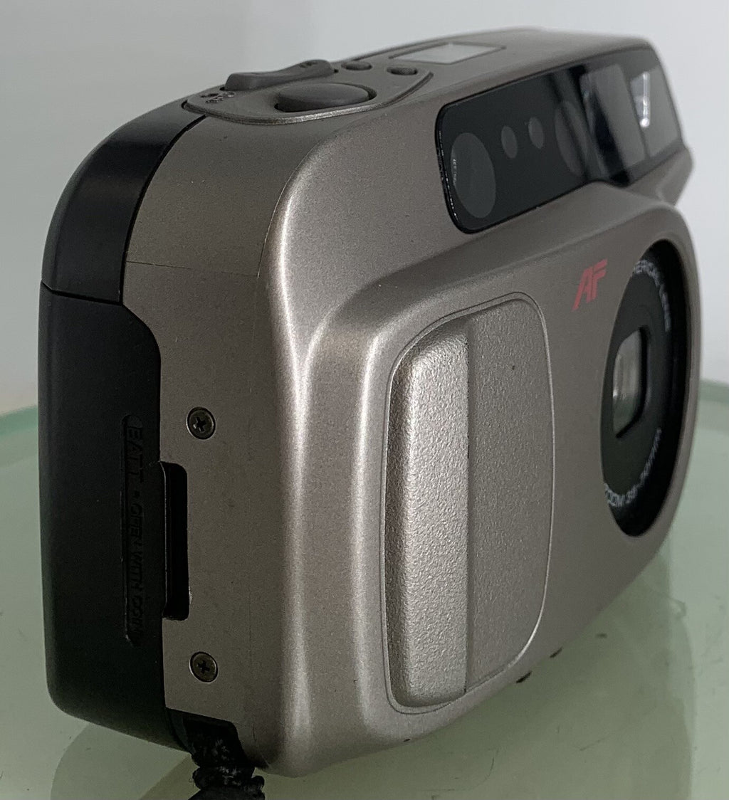 Minolta AF Riva zoom 70 POINT AND SHOOT FILM CAMERA GREY NOBATTERY-TESTED - 8432