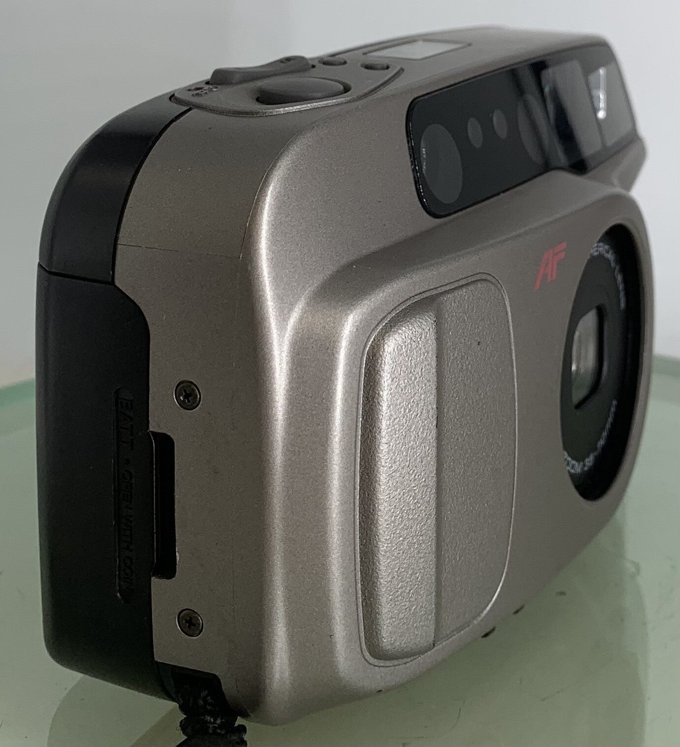 Minolta AF Riva zoom 70 POINT AND SHOOT FILM CAMERA GREY NOBATTERY-TESTED - 8432