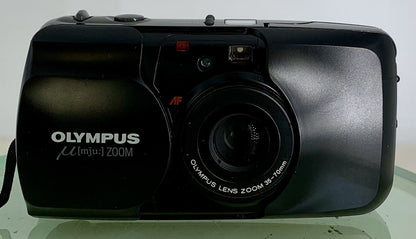 Olympus µ mju Zoom 35mm ALL WEATHER FILM CAMERA BLACK - TESTED - 3431