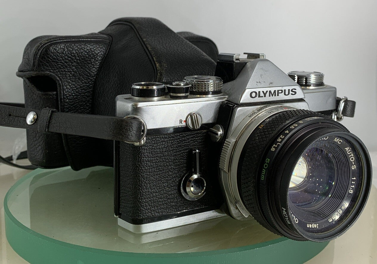 Olympus OM-1 MD 35mm SLR Film Camera &  Olympus ZUIKO  50mm f1.8 Lens- TESTED1380