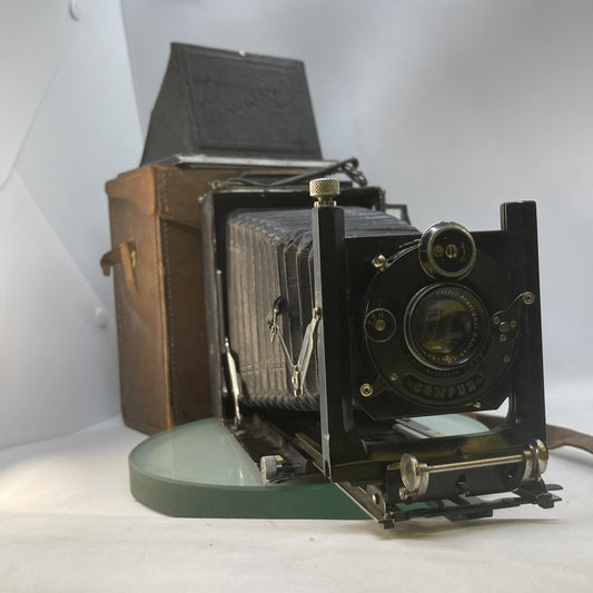 Antique Vintage Voigtlander Bergheil Folding Camera10x15 cm Double Extension 3710