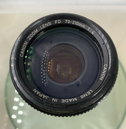 Canon MACRO ZOM LENS FD 70-210mm 1:4 4 OVP BLACK GOOD CONDITION TESTED - 7271