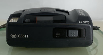 Boots 35mm Camera Focus C35FF Flash Auto Focus Vintage BLACK TESTED - 8027