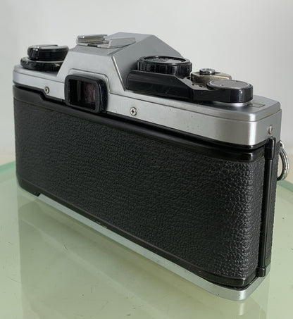 SERVICED Olympus OM10 35mm SLR Film Camera + 28mm f2.5 Tamron  Lens + Adapter1996