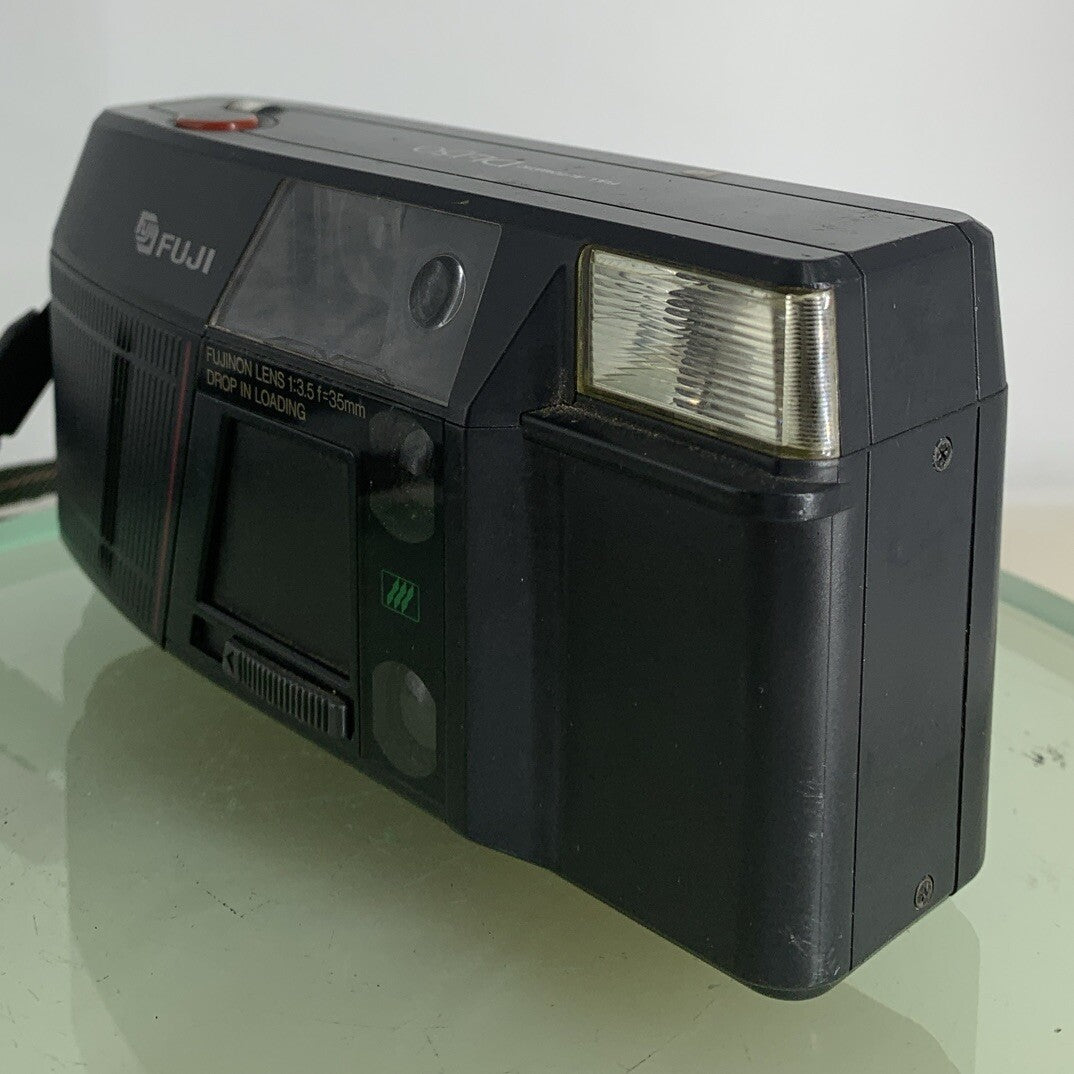 FUJIFILM Fuji DL-150 Compact 35mm Point And Shoot Film Camera BLACK TESTED - 7672