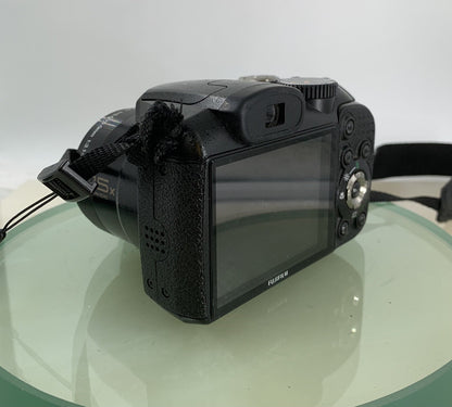 Fujifilm FinePix S1600 12.2MP COMPACT DIGITAL CAMERA BLACK + WIRE TESTED - 9254