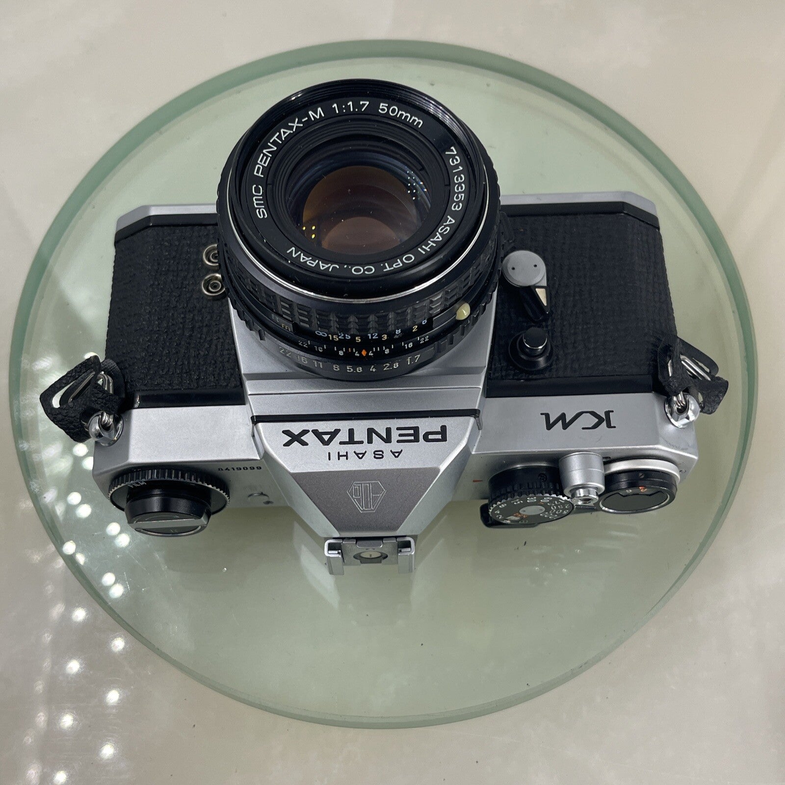 Asahi Pentax KM 35mm SLR Film Camera with Pentax 50mm F1.7 lens SERVICED #6237