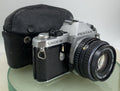 Pentax ME Super 50mm f/1.7 ASAHI LENS BLACK FILM CAMERAWITH COVER TESTED - 2560