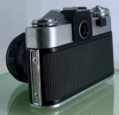 Vintage Zenit - B SLR Camera + HELIOS-44M-4 2/58 Lens + SILVER + TESTED - 655