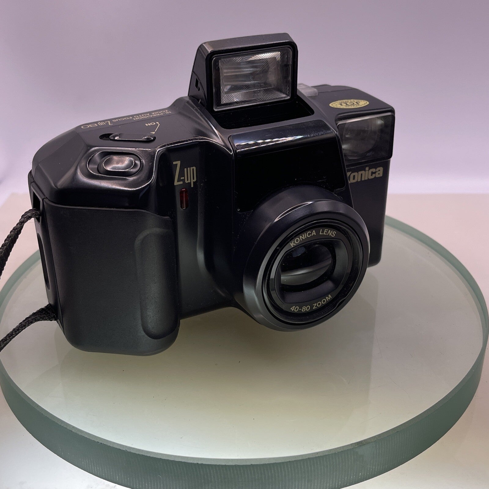 Konica Z Up 80 Super Zoom 35mm Film Point and Shoot Camera Black Tested #3870