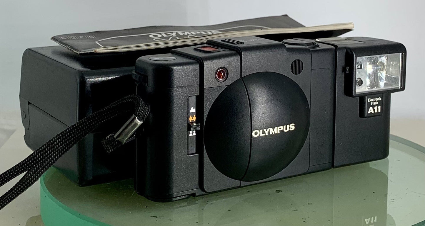 OLYMPUS XA2 Electronic Flash A11 D.ZUIKO 35mm f3.5 Point & Shoot+ Case   #3330