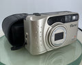 PRETEC KH70 ZOOM AF POINT AND SHOOT FILM CAMERA SILVER WITH COVER TESTED - 8330