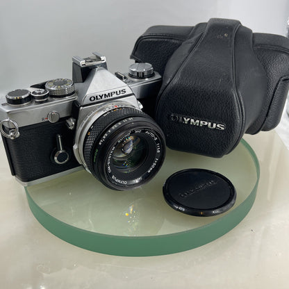 Olympus OM-1N MD 35mm Film SLR Manual Camera with Olympus 50/1.8 Zuiko Lens #7630