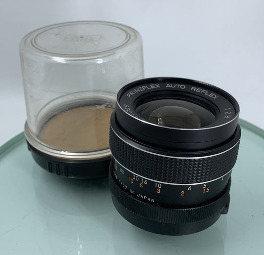 Prinzflex 35mm f/2.8 Auto M42 Screw Mount Manual Focus Lens+Case+Tested #130