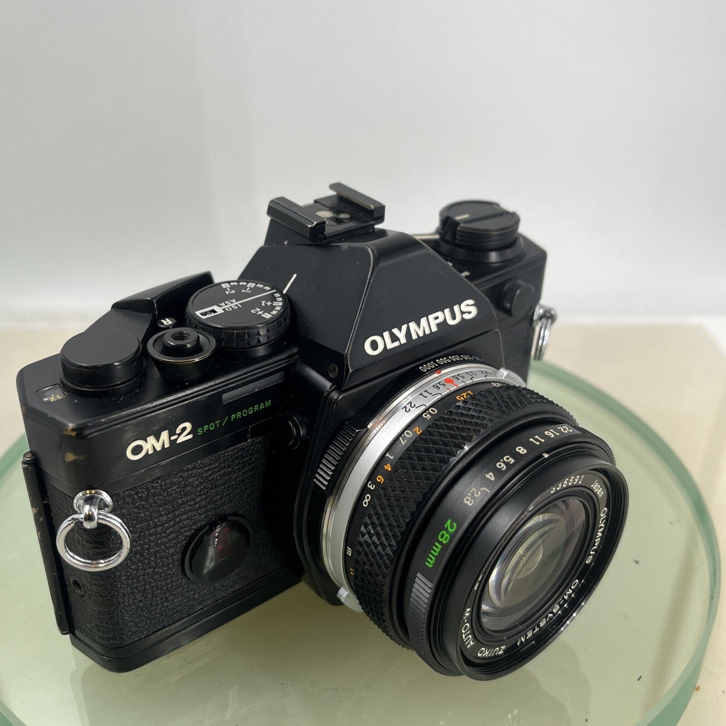 Olympus OM-2 Spot / Program SLR Camera+Olympus Zuiko  28mm f2.8 TESTED  #88314