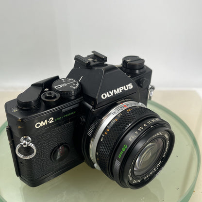 Olympus OM-2 Spot / Program SLR Camera+Olympus Zuiko  28mm f2.8 TESTED  #88314